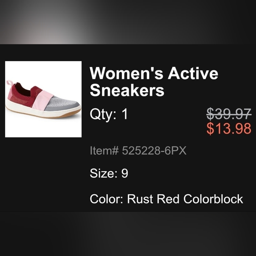 Lands' End Women's Sneakers in Burgundy and Gray - Like new, barely worn - Picture 9 of 9